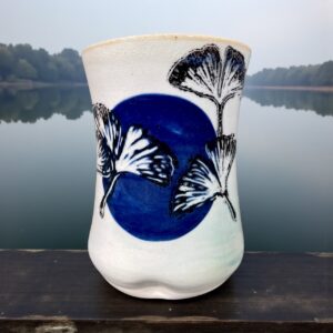 Ancient Blue Ginko Cup