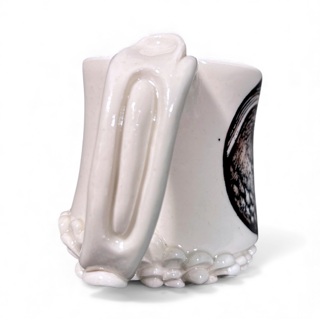 White Feathery Crow Mug - Image 3