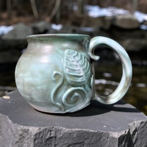 Art Nouveau Leaf Spiral Mug