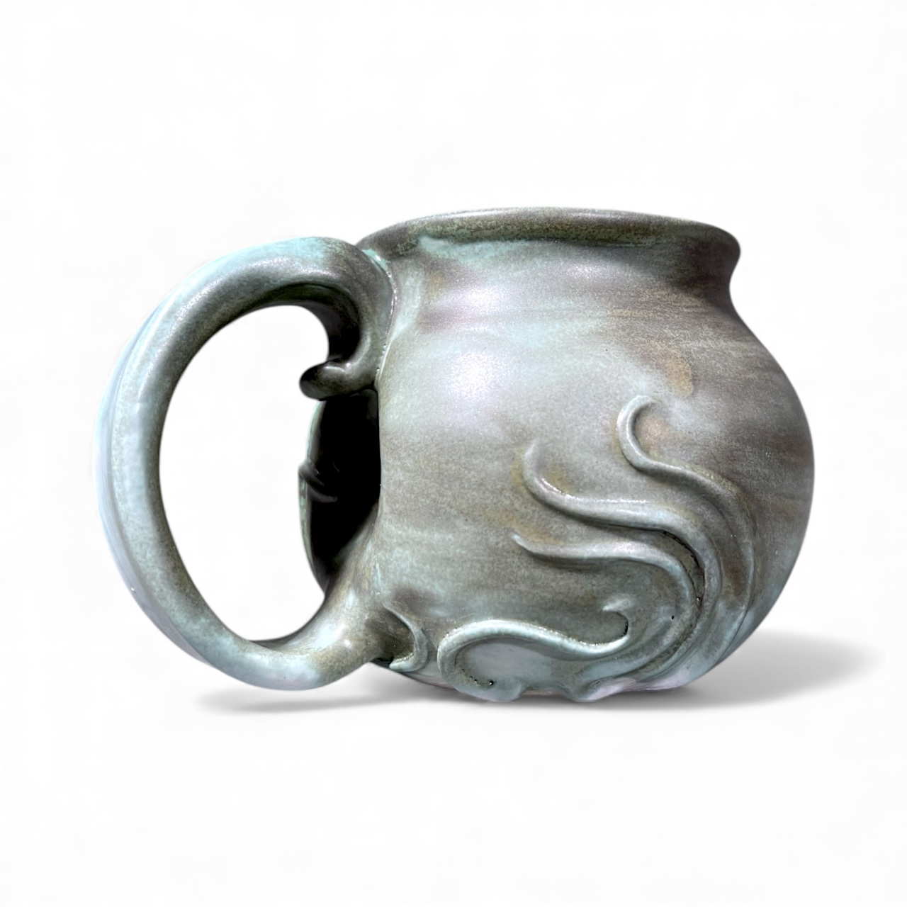 Art Nouveau Leaf Spiral Mug - Image 4
