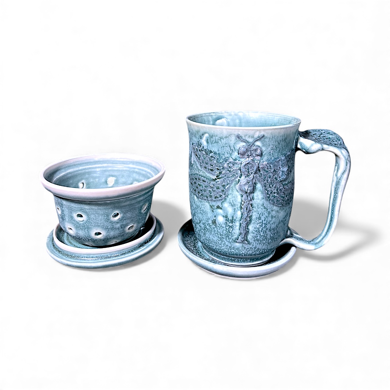 Porcelain Dragonfly Strainer Set - Image 9