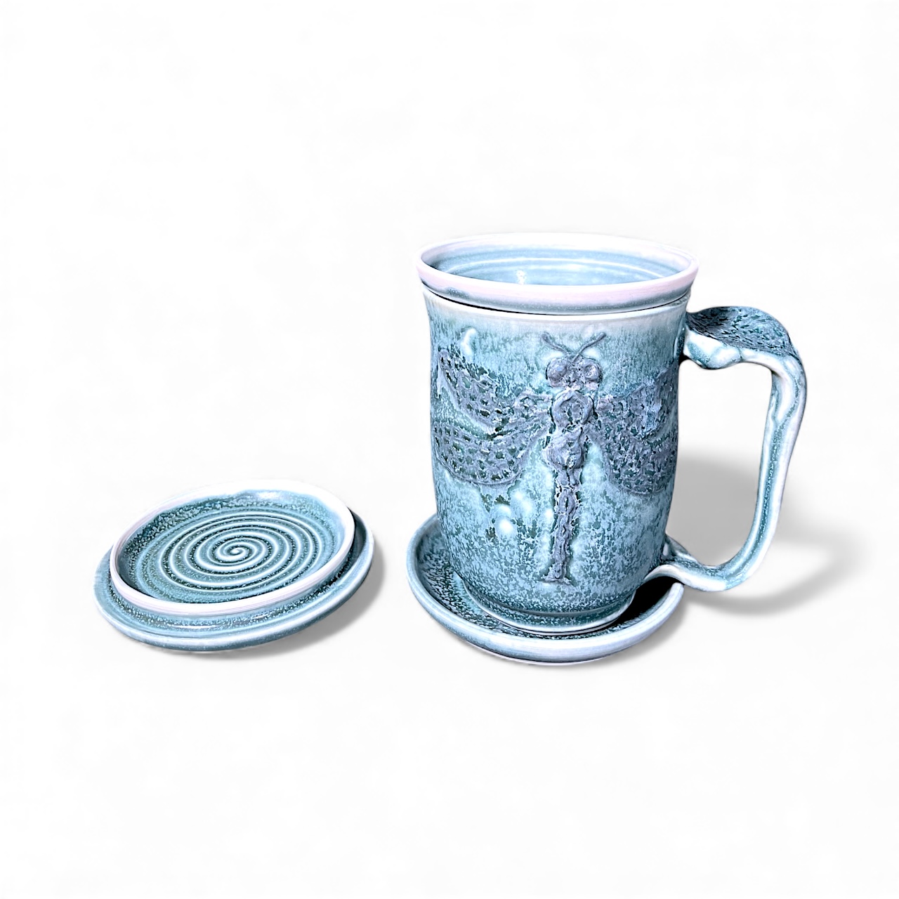 Porcelain Dragonfly Strainer Set - Image 8