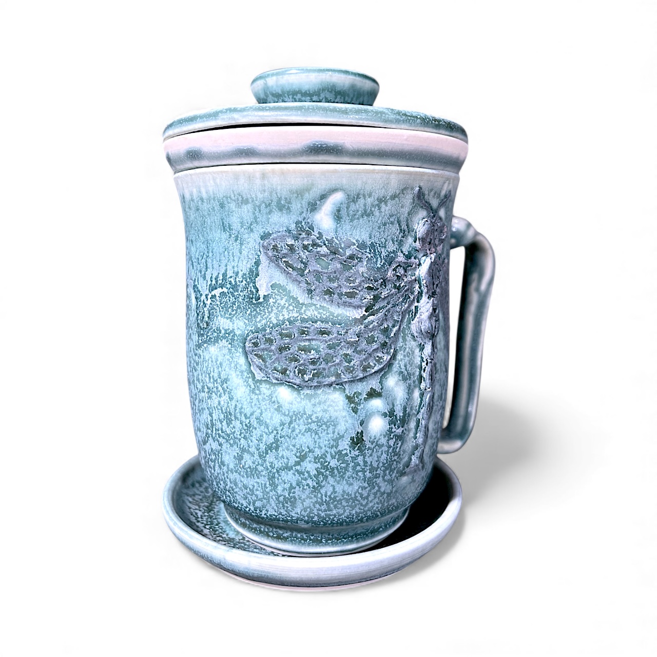 Porcelain Dragonfly Strainer Set - Image 5