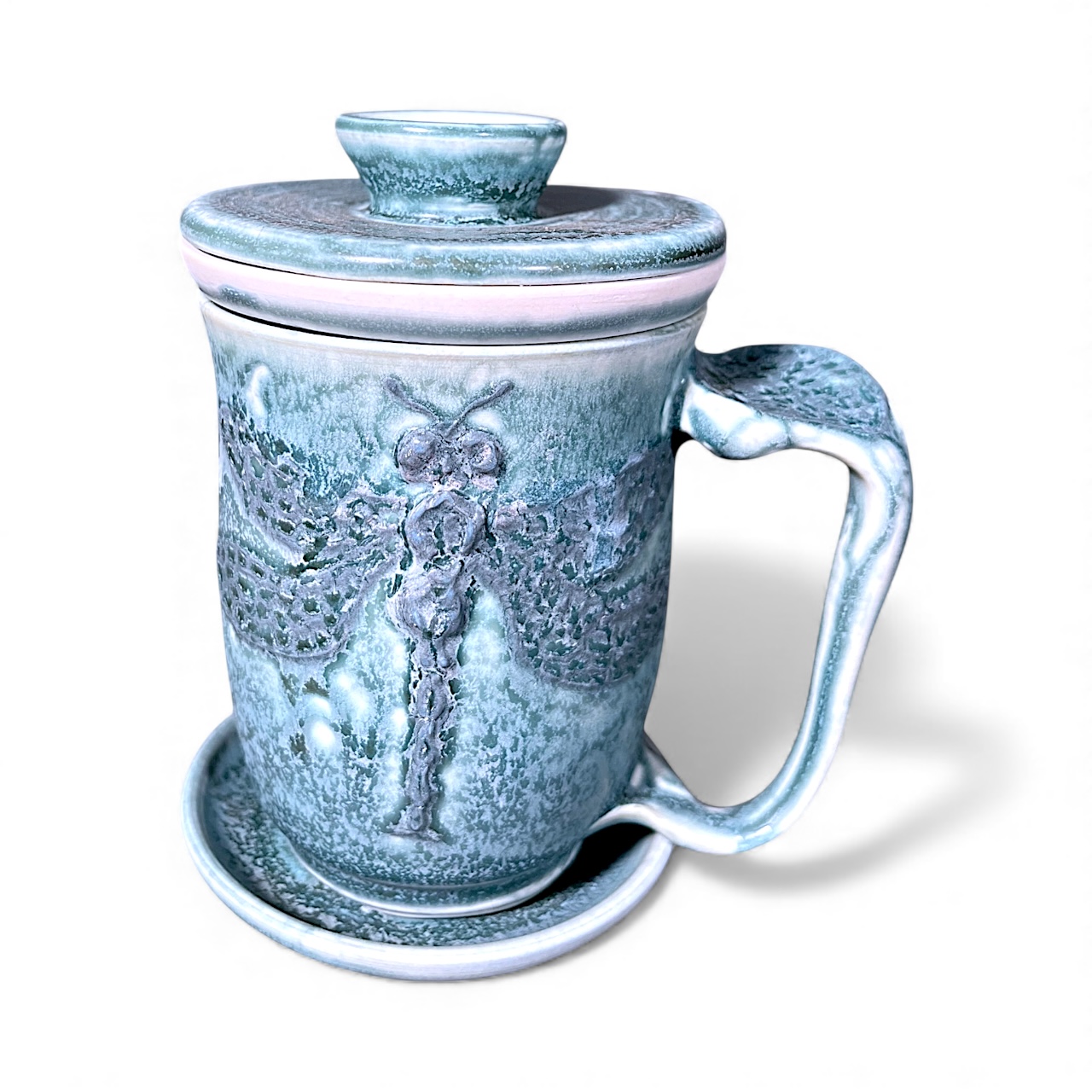 Porcelain Dragonfly Strainer Set - Image 3