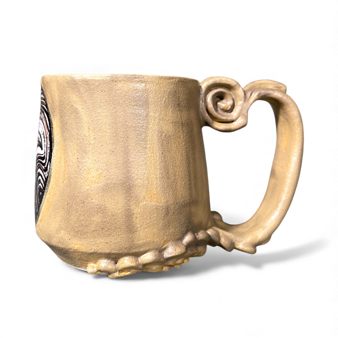 Porcelain Matte Wash Feathery Crow Mug - Image 3