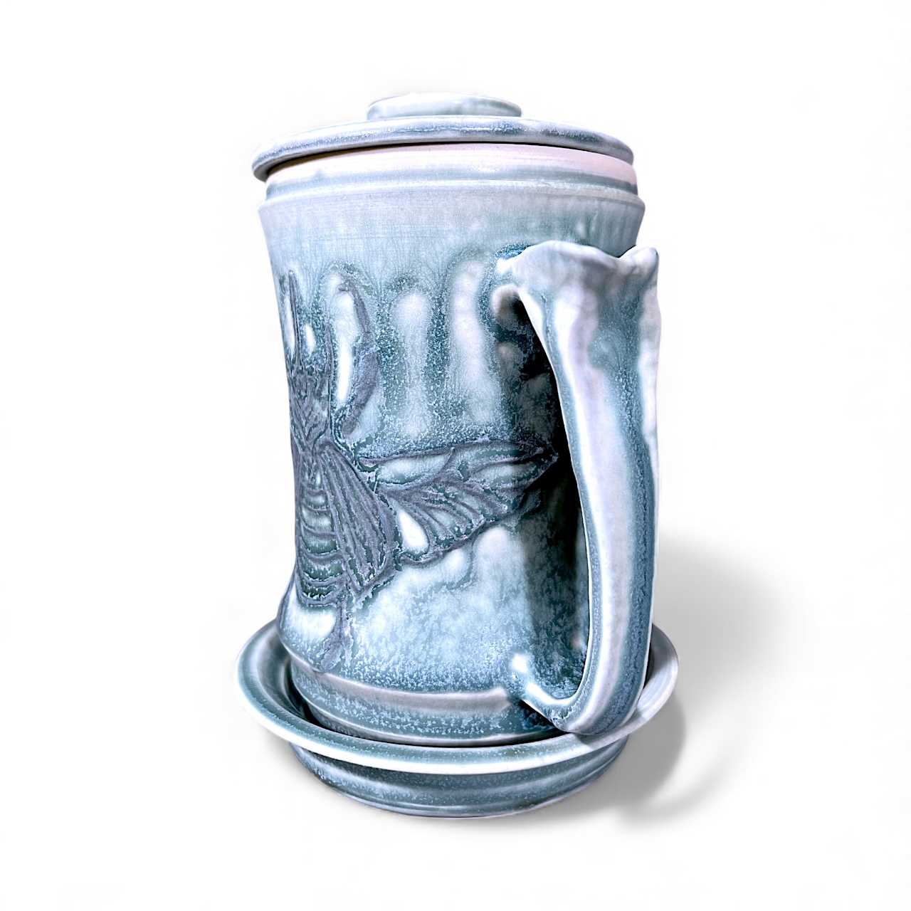 Porcelain Hercules Beetle Strainer Set - Image 4