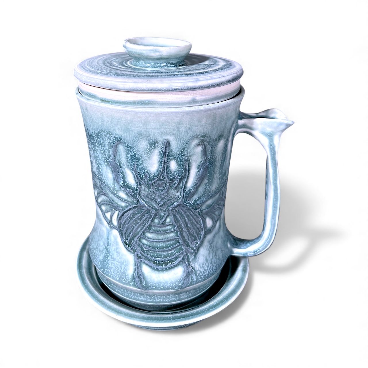 Porcelain Hercules Beetle Strainer Set - Image 3