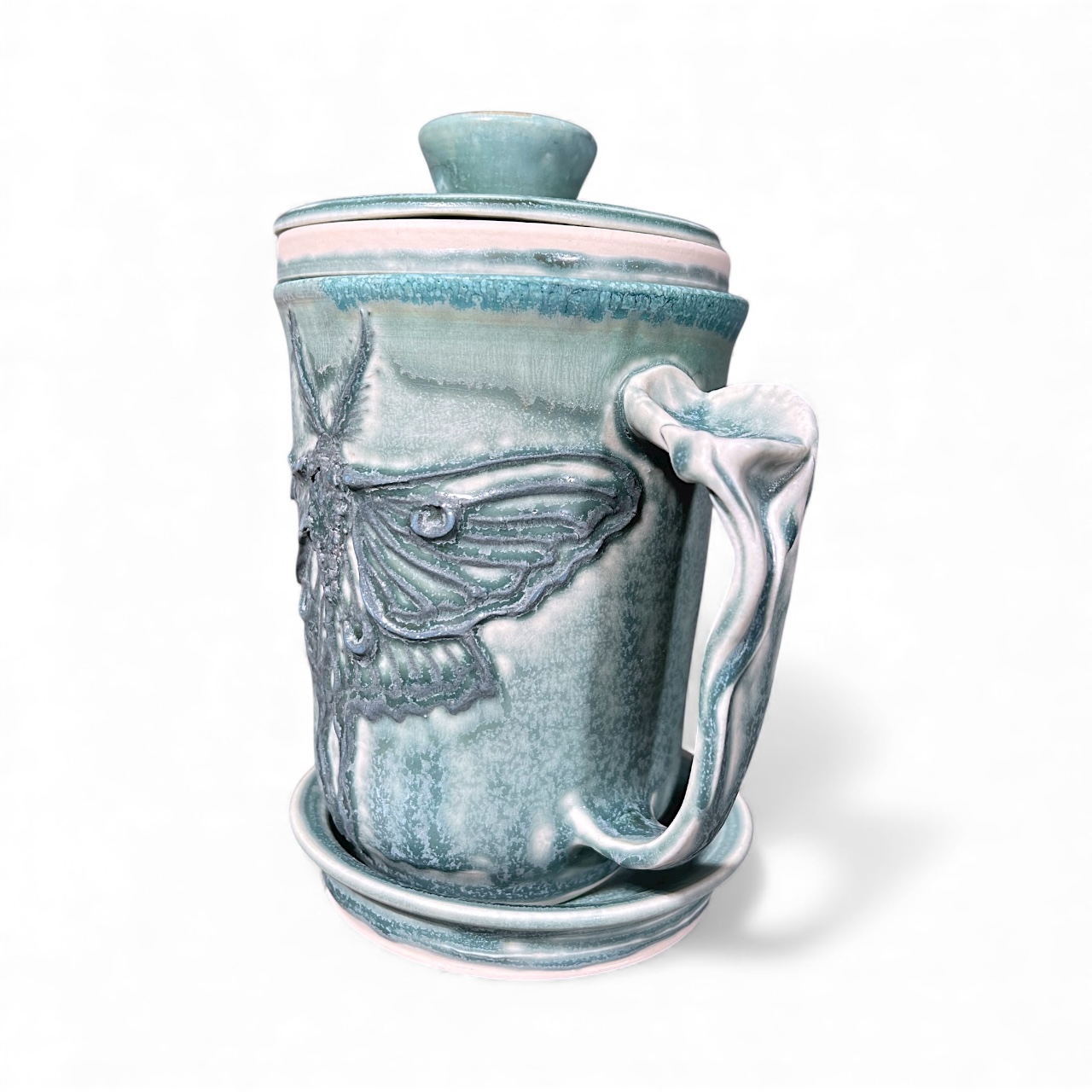 Porcelain Luna Moth Strainer Set - Image 4