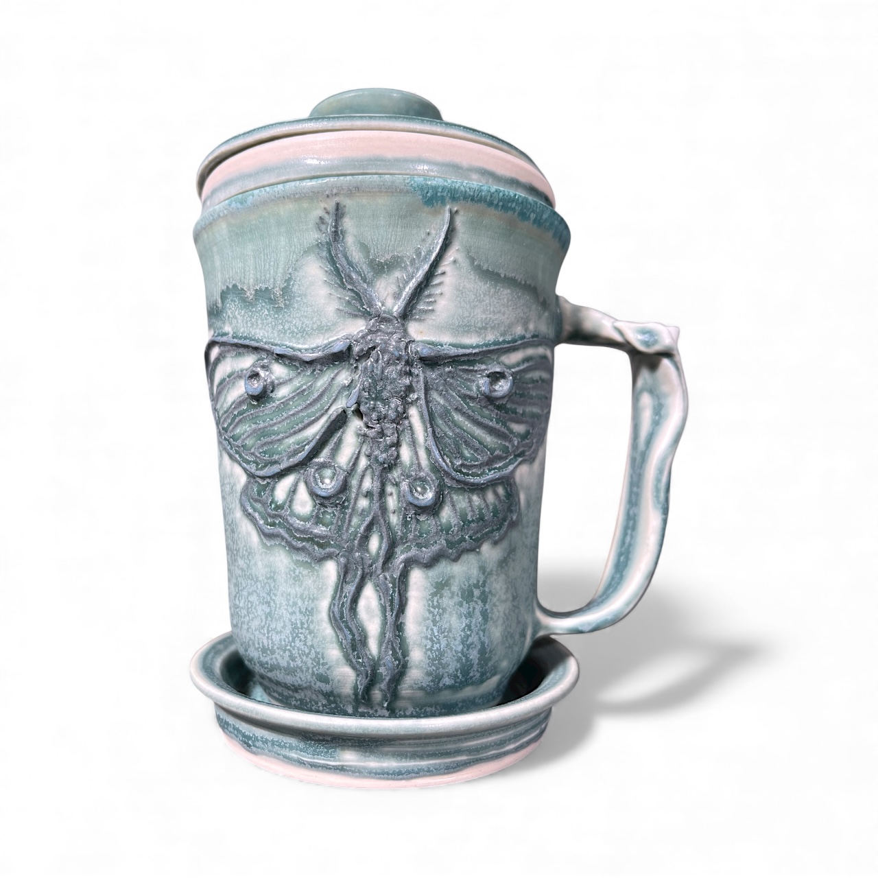 Porcelain Luna Moth Strainer Set - Image 3