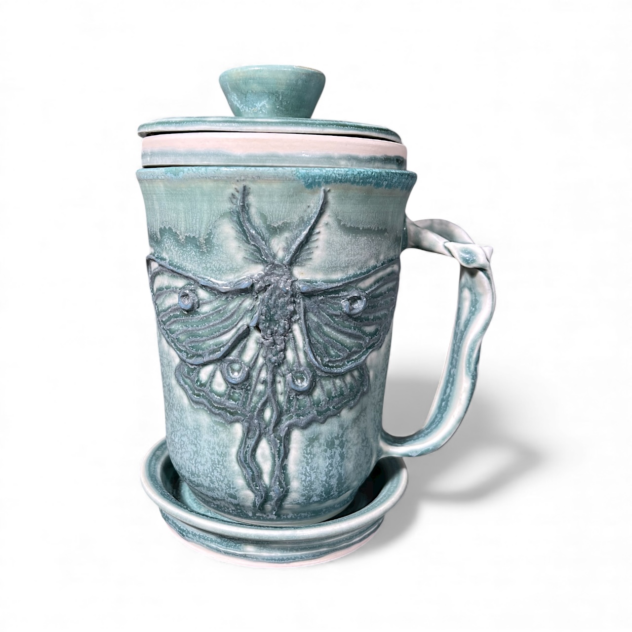 Porcelain Luna Moth Strainer Set - Image 2
