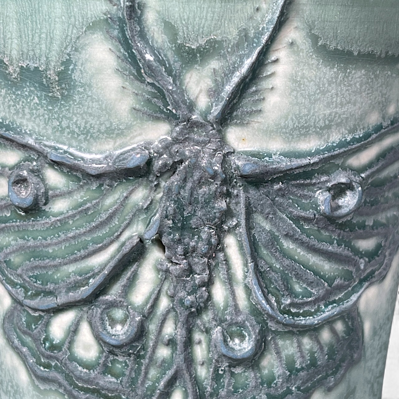 Porcelain Luna Moth Strainer Set - Image 8