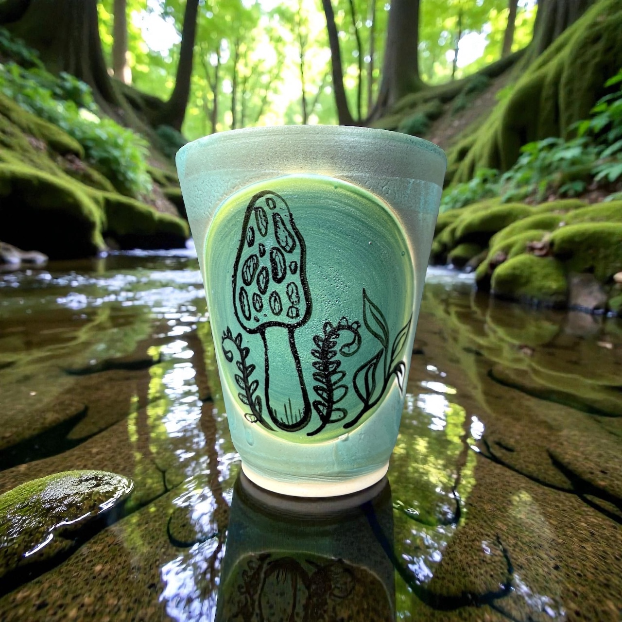 Leafy Morel Cup Green